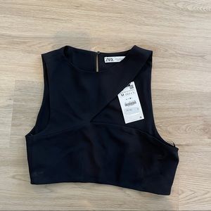 ZARA | Asymmetrical Crop Top